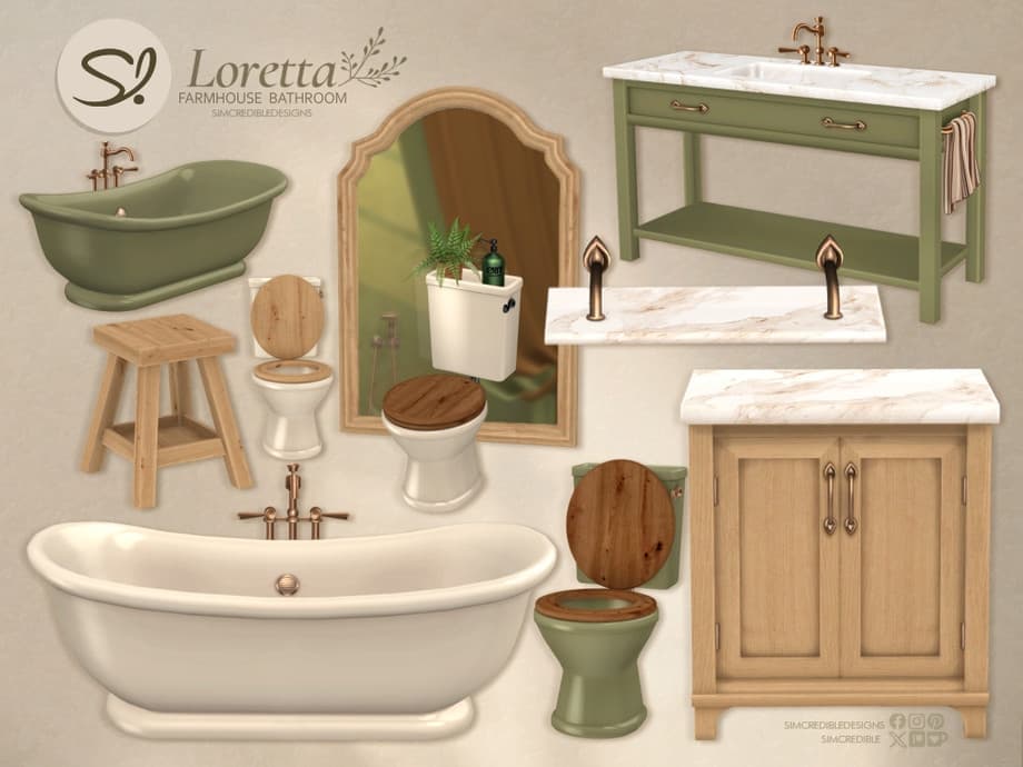 Галерея мода Набор для ванной Loretta Bathroom #2